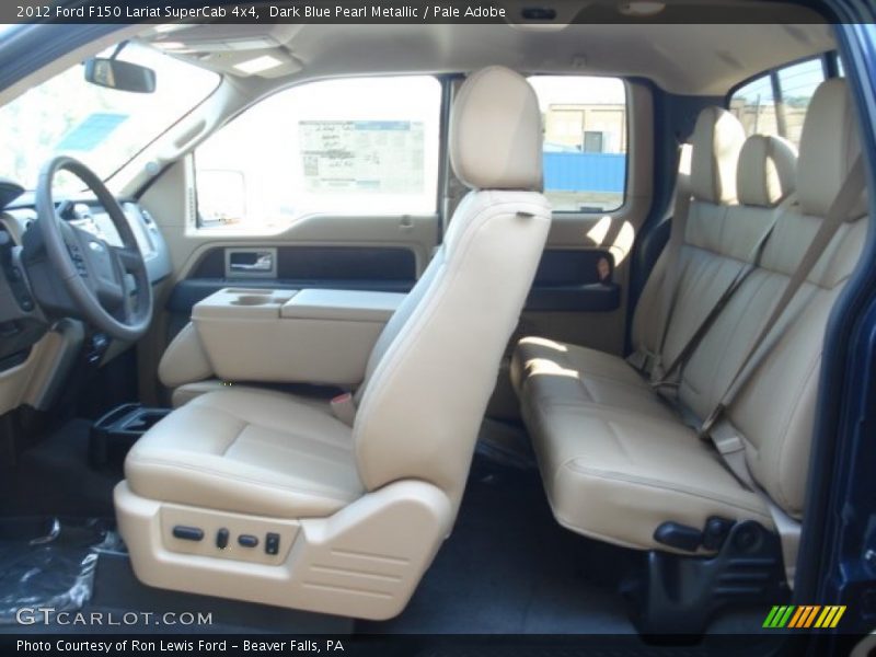 Dark Blue Pearl Metallic / Pale Adobe 2012 Ford F150 Lariat SuperCab 4x4