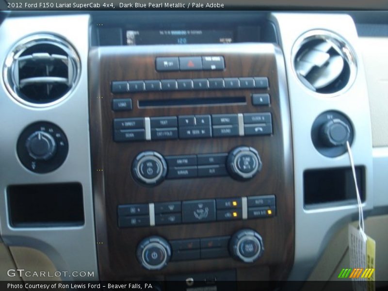 Dark Blue Pearl Metallic / Pale Adobe 2012 Ford F150 Lariat SuperCab 4x4