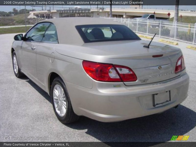 Light Sandstone Metallic / Dark Khaki/Light Graystone 2008 Chrysler Sebring Touring Convertible