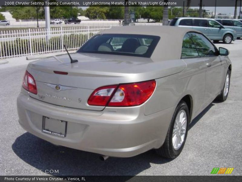 Light Sandstone Metallic / Dark Khaki/Light Graystone 2008 Chrysler Sebring Touring Convertible