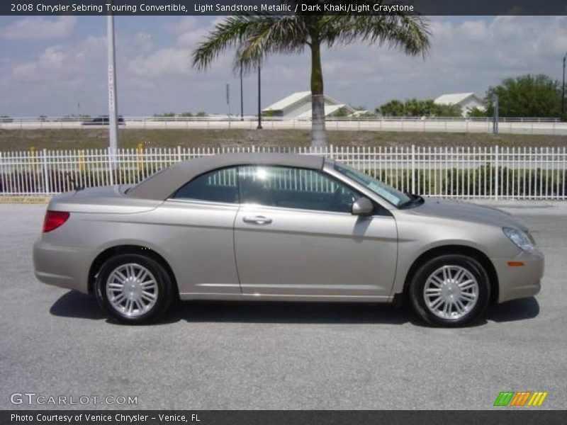 Light Sandstone Metallic / Dark Khaki/Light Graystone 2008 Chrysler Sebring Touring Convertible