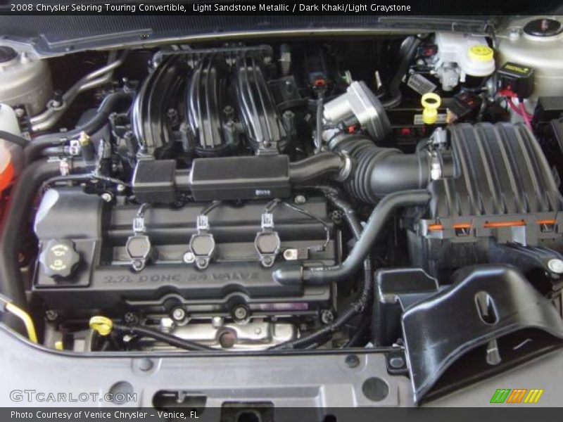 Light Sandstone Metallic / Dark Khaki/Light Graystone 2008 Chrysler Sebring Touring Convertible