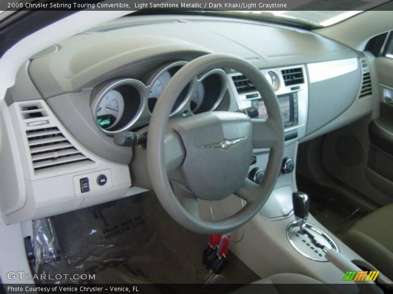 Light Sandstone Metallic / Dark Khaki/Light Graystone 2008 Chrysler Sebring Touring Convertible