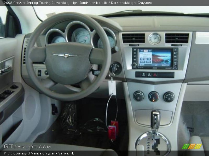 Light Sandstone Metallic / Dark Khaki/Light Graystone 2008 Chrysler Sebring Touring Convertible