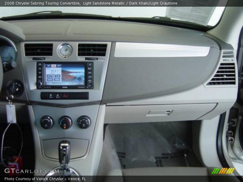 Light Sandstone Metallic / Dark Khaki/Light Graystone 2008 Chrysler Sebring Touring Convertible