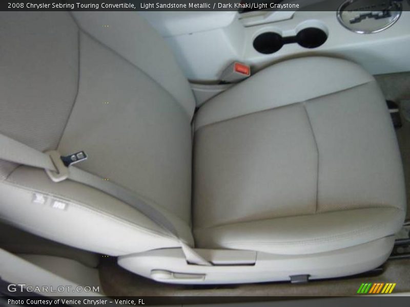 Light Sandstone Metallic / Dark Khaki/Light Graystone 2008 Chrysler Sebring Touring Convertible