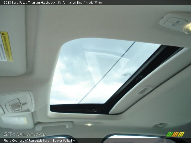 Performance Blue / Arctic White 2013 Ford Focus Titanium Hatchback