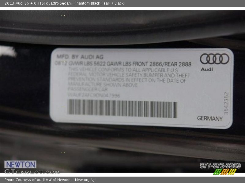 Phantom Black Pearl / Black 2013 Audi S6 4.0 TFSI quattro Sedan