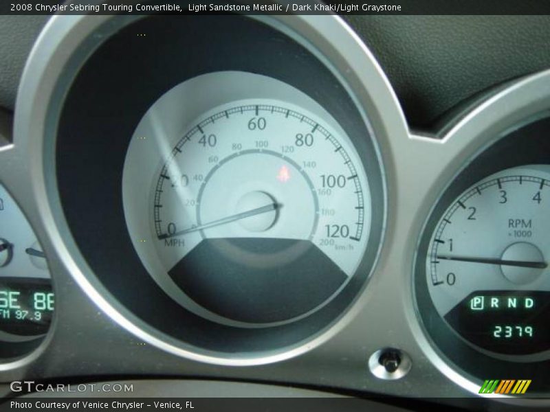 Light Sandstone Metallic / Dark Khaki/Light Graystone 2008 Chrysler Sebring Touring Convertible