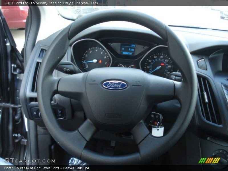 Sterling Gray / Charcoal Black 2013 Ford Focus S Sedan