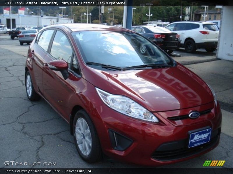 Ruby Red / Charcoal Black/Light Stone 2013 Ford Fiesta SE Hatchback