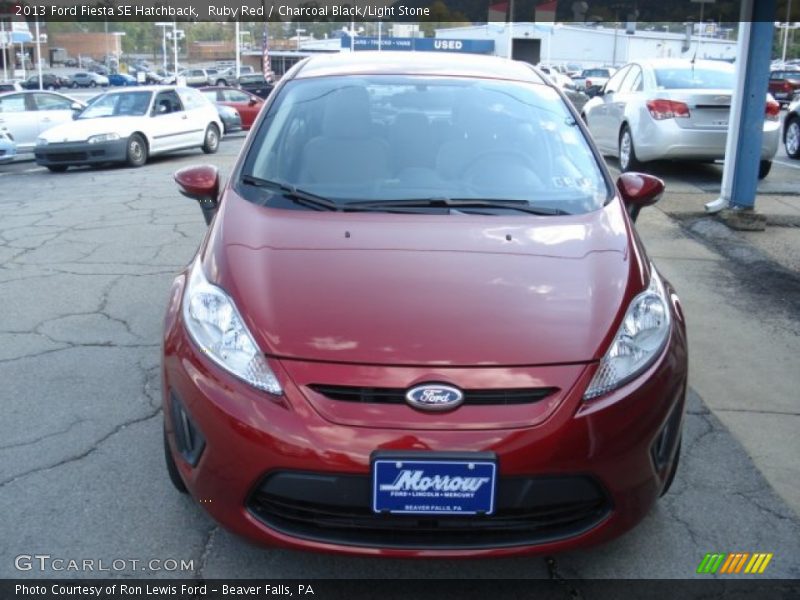 Ruby Red / Charcoal Black/Light Stone 2013 Ford Fiesta SE Hatchback