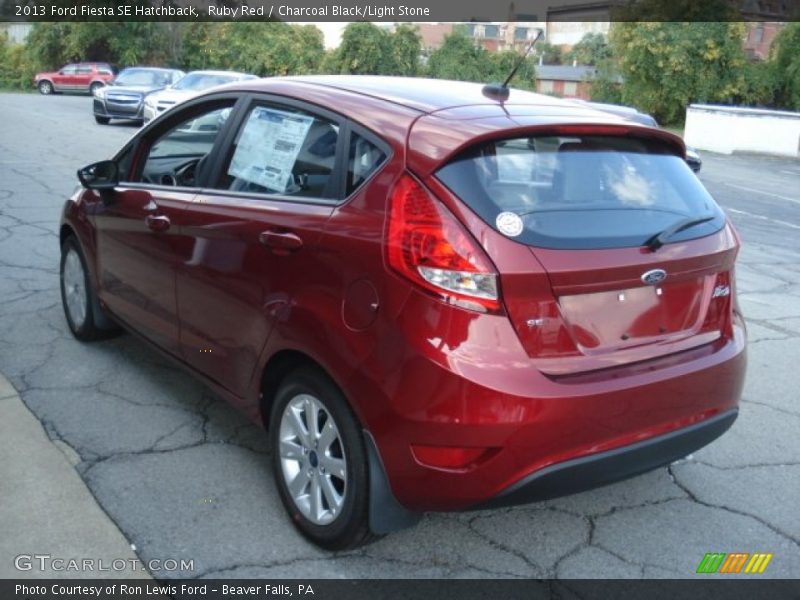 Ruby Red / Charcoal Black/Light Stone 2013 Ford Fiesta SE Hatchback