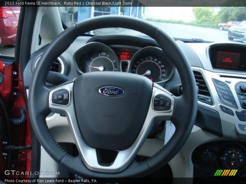 Ruby Red / Charcoal Black/Light Stone 2013 Ford Fiesta SE Hatchback