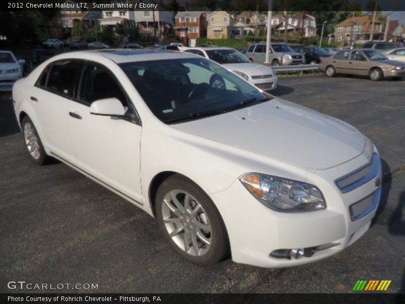 Summit White / Ebony 2012 Chevrolet Malibu LTZ