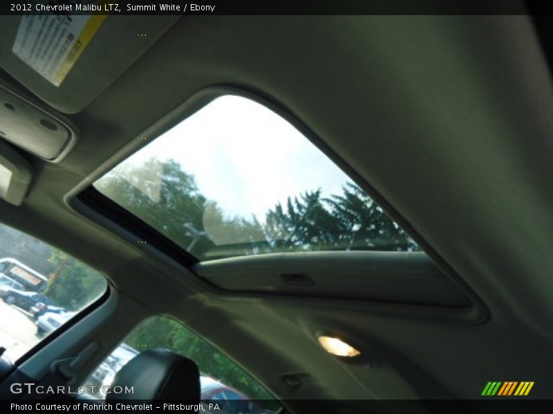 Summit White / Ebony 2012 Chevrolet Malibu LTZ