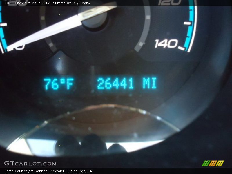 Summit White / Ebony 2012 Chevrolet Malibu LTZ