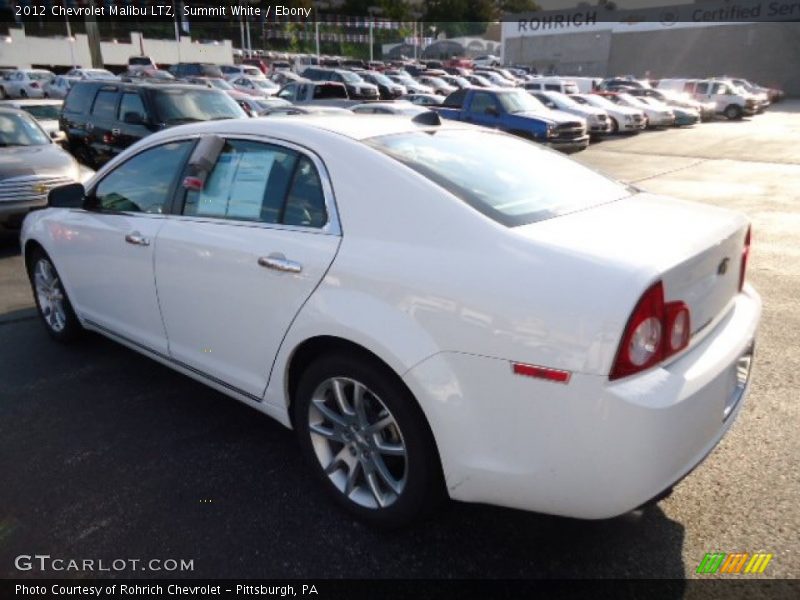 Summit White / Ebony 2012 Chevrolet Malibu LTZ