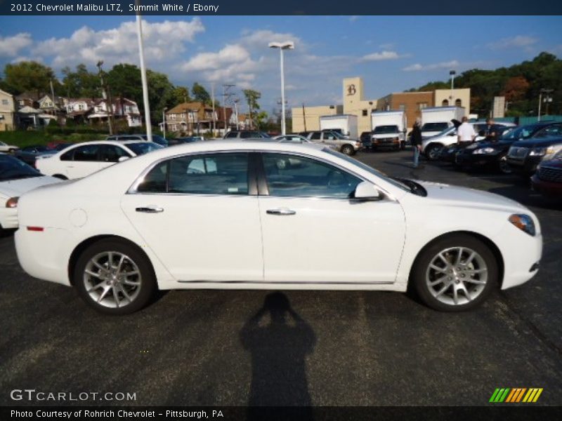 Summit White / Ebony 2012 Chevrolet Malibu LTZ