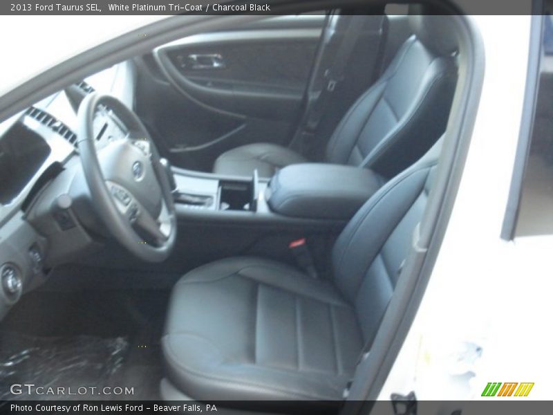 White Platinum Tri-Coat / Charcoal Black 2013 Ford Taurus SEL