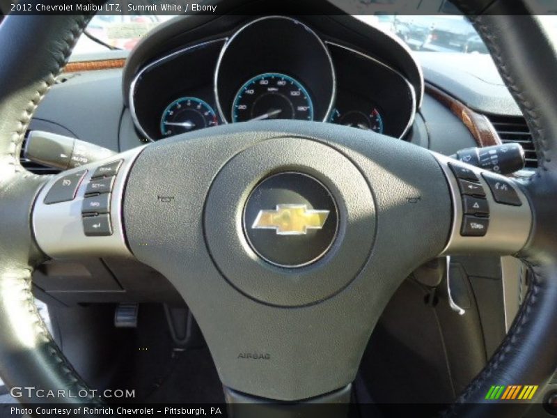 Summit White / Ebony 2012 Chevrolet Malibu LTZ