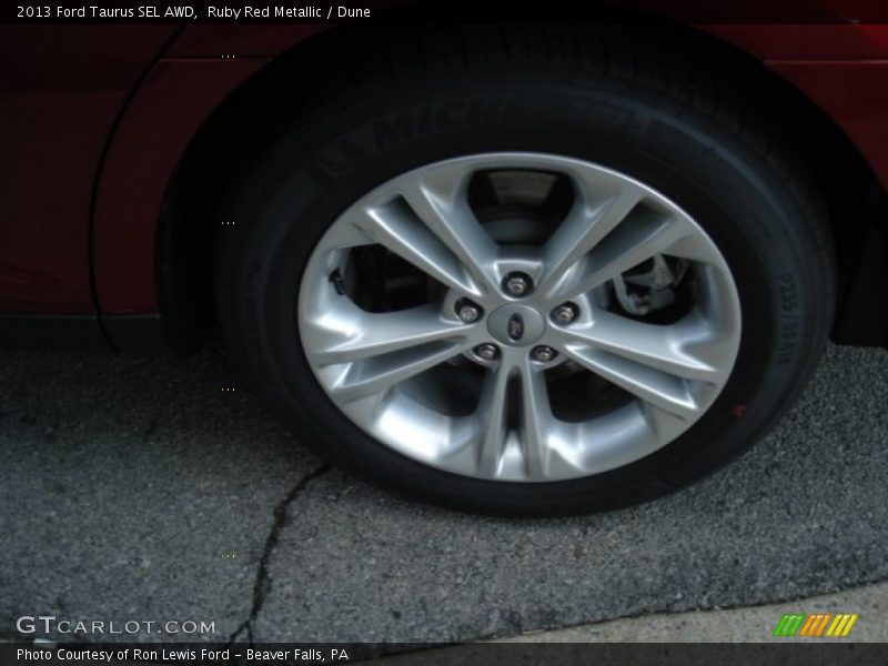 Ruby Red Metallic / Dune 2013 Ford Taurus SEL AWD