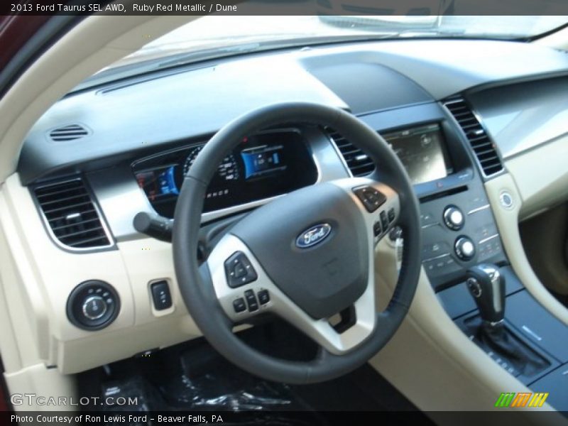 Ruby Red Metallic / Dune 2013 Ford Taurus SEL AWD