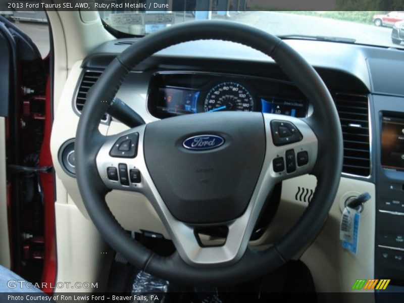 Ruby Red Metallic / Dune 2013 Ford Taurus SEL AWD