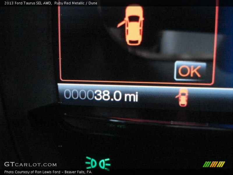 Ruby Red Metallic / Dune 2013 Ford Taurus SEL AWD