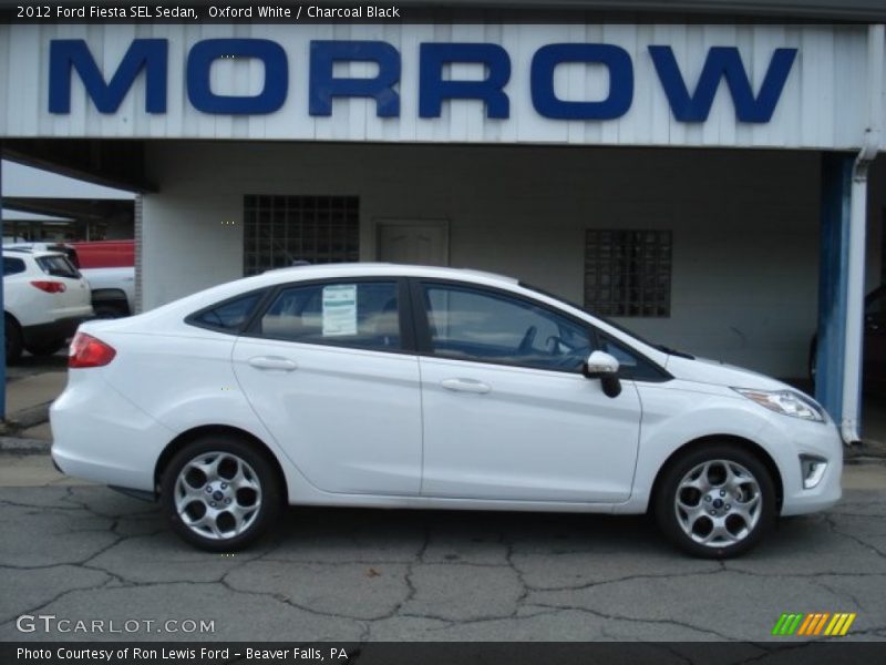 Oxford White / Charcoal Black 2012 Ford Fiesta SEL Sedan