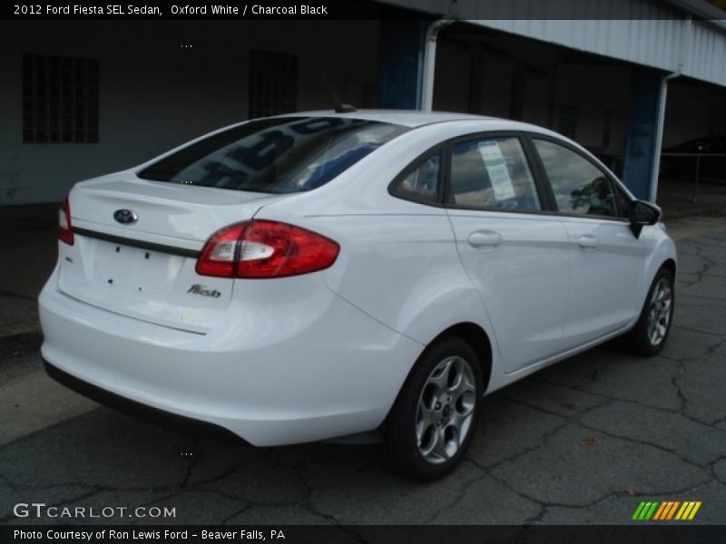 Oxford White / Charcoal Black 2012 Ford Fiesta SEL Sedan