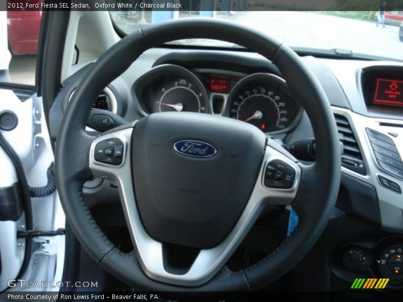 Oxford White / Charcoal Black 2012 Ford Fiesta SEL Sedan