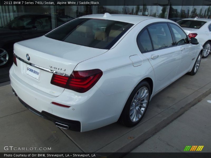 Alpine White / Saddle/Black 2013 BMW 7 Series 740Li Sedan