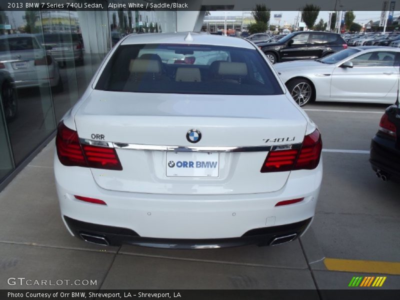 Alpine White / Saddle/Black 2013 BMW 7 Series 740Li Sedan
