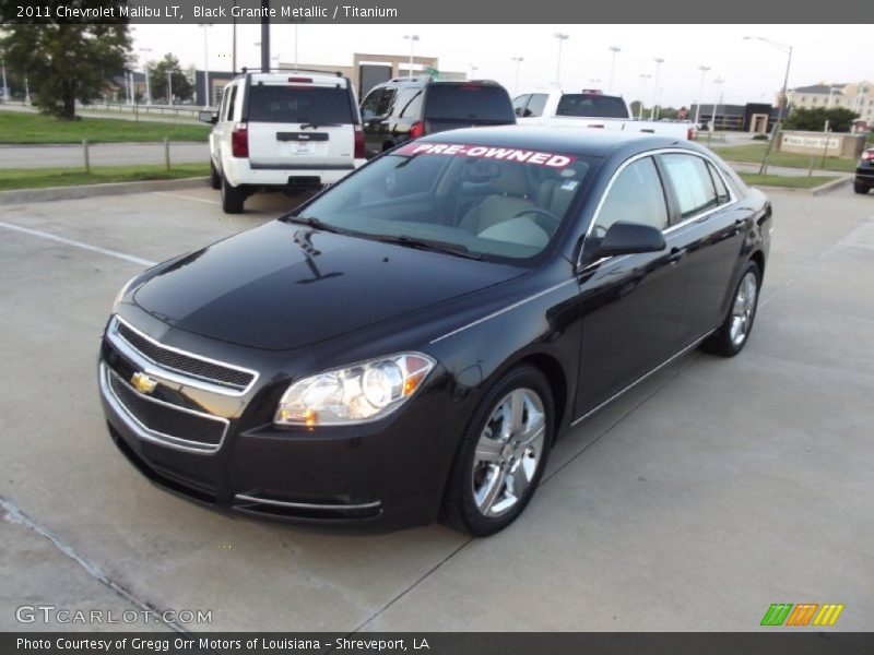 Black Granite Metallic / Titanium 2011 Chevrolet Malibu LT
