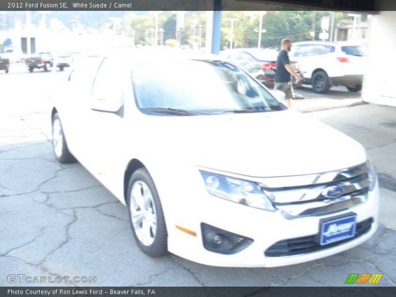White Suede / Camel 2012 Ford Fusion SE
