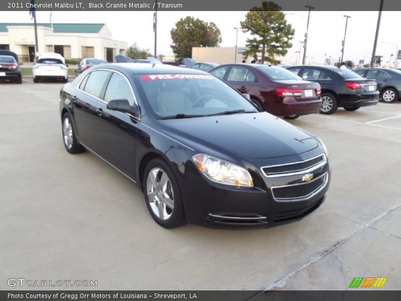 Black Granite Metallic / Titanium 2011 Chevrolet Malibu LT
