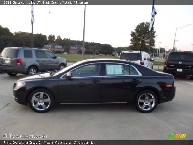 Black Granite Metallic / Titanium 2011 Chevrolet Malibu LT