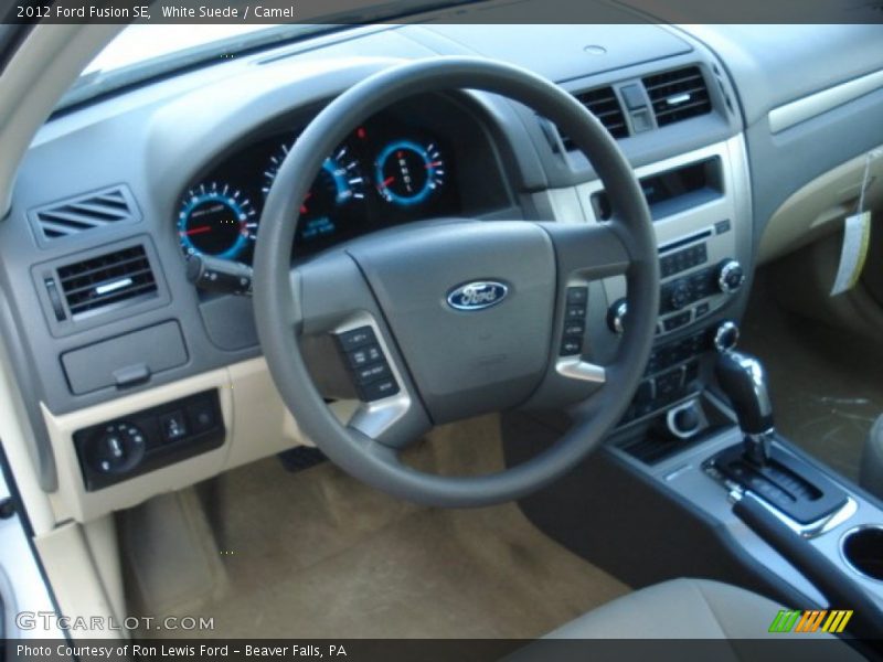 White Suede / Camel 2012 Ford Fusion SE