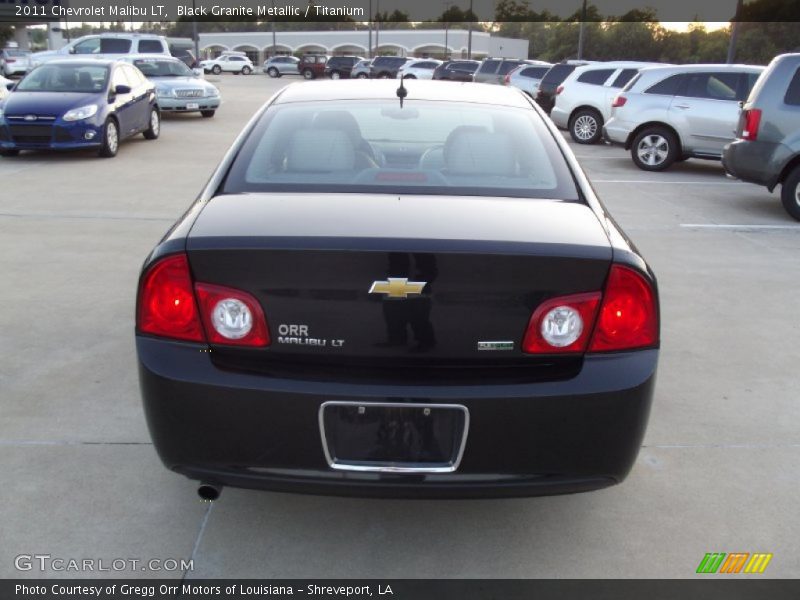 Black Granite Metallic / Titanium 2011 Chevrolet Malibu LT