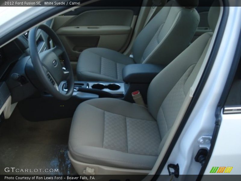 White Suede / Camel 2012 Ford Fusion SE