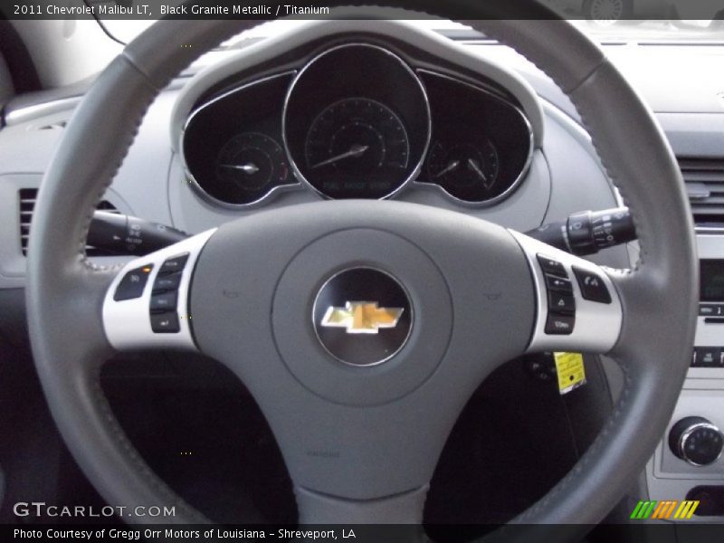 Black Granite Metallic / Titanium 2011 Chevrolet Malibu LT