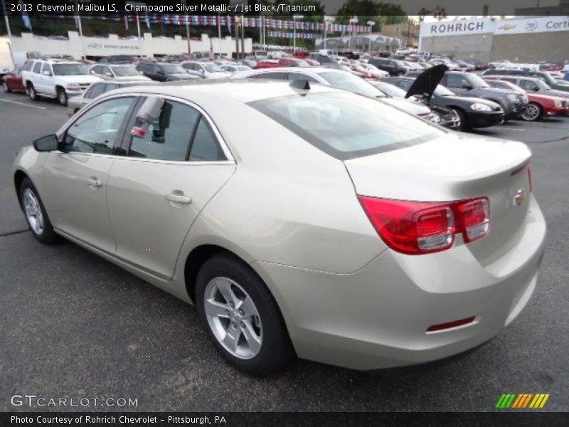 Champagne Silver Metallic / Jet Black/Titanium 2013 Chevrolet Malibu LS