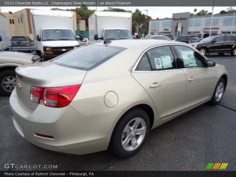Champagne Silver Metallic / Jet Black/Titanium 2013 Chevrolet Malibu LS