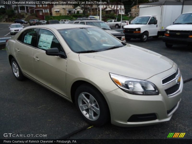 Champagne Silver Metallic / Jet Black/Titanium 2013 Chevrolet Malibu LS