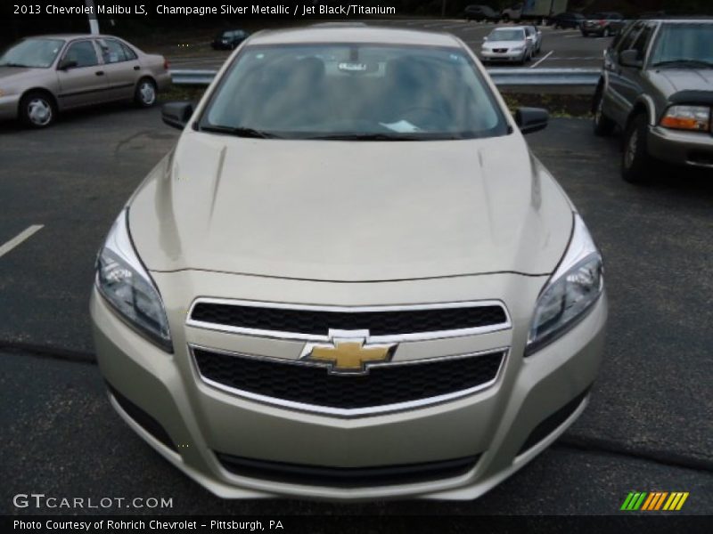 Champagne Silver Metallic / Jet Black/Titanium 2013 Chevrolet Malibu LS