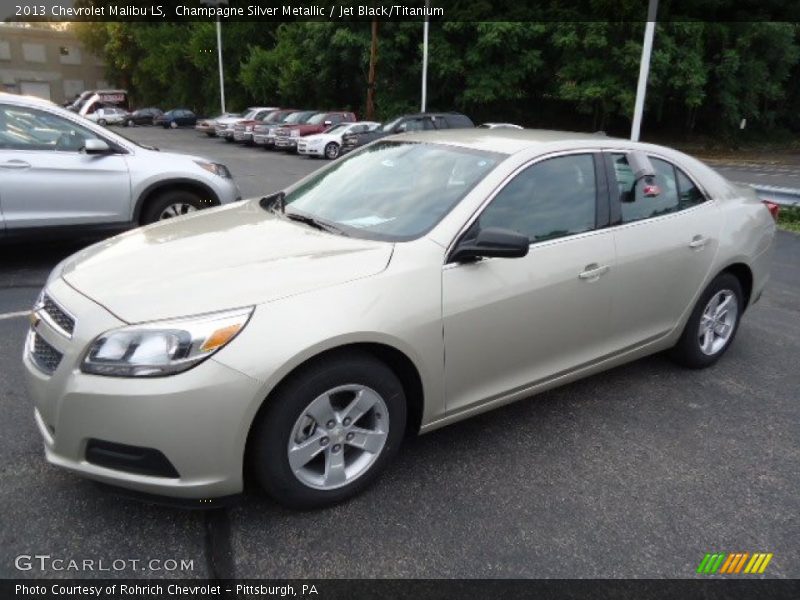 Champagne Silver Metallic / Jet Black/Titanium 2013 Chevrolet Malibu LS