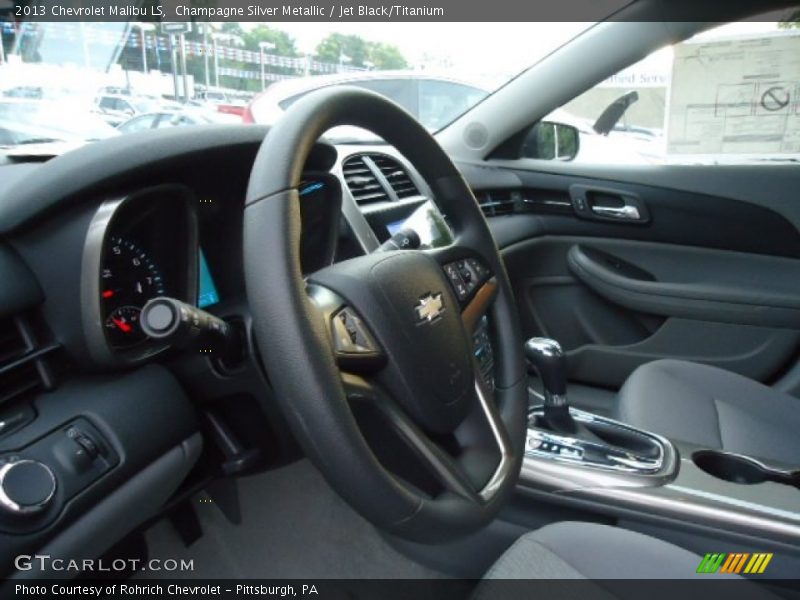 Champagne Silver Metallic / Jet Black/Titanium 2013 Chevrolet Malibu LS