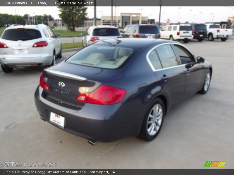 Blue Slate Metallic / Wheat 2009 Infiniti G 37 Sedan