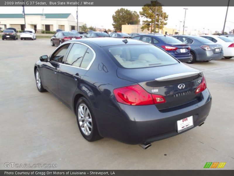 Blue Slate Metallic / Wheat 2009 Infiniti G 37 Sedan